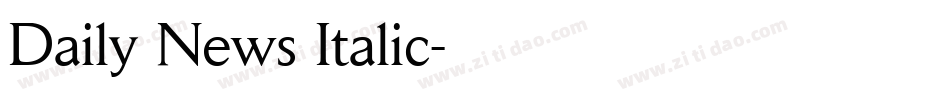 Daily News Italic字体转换